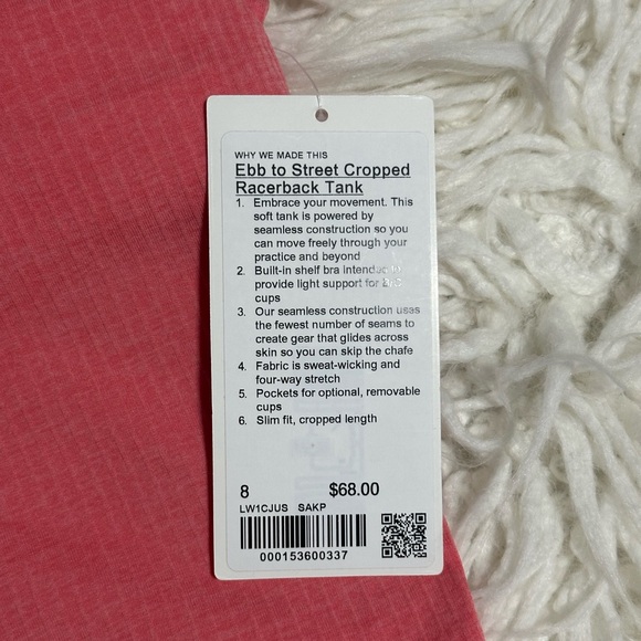 Lululemon Ebb To Street Cropped Racerback Tank Top - Picture 2 of 3